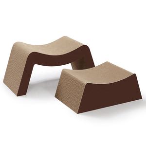 Cama e Arranhador Moderno 2 em 1 Ecológico Zhizao KC15-Z1 para Gatos com Embalagem de Papelão Certificada BSCI - Product Image 5