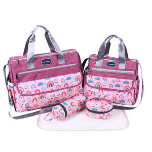 Baby Blue Sky Diaper <b>Bag</b> 5-Piece Set Printed Pattern Waterproof Expandable Maternity Baby <b>Bag</b> With Changing Pad And Accessories - Product Image 1