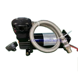 ปั๊มลมอัตโนมัติ 12V DC สำหรับซ่อมรถยนต์ คุณภาพสูง สีดำ สำหรับยาง/ลูกบอล อะไหล่รถยนต์ อะไหล่รถพ่วง ปรับแต่งระบบกันสะเทือน - Product Image 1