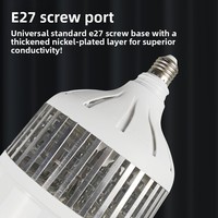 Ampoule LED haute puissance E27 avec dissipation thermique par ailettes en aluminium 50W/100W, ampoule d'éclairage industriel pour entrepôt et usine