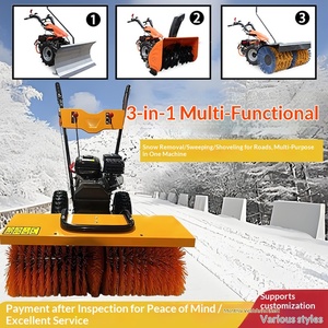 Cepillo Quitanieves Manual Tres en Uno con Función de Empuje y Limpieza para Nieve y Carreteras - Product Image 1