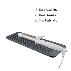 Reusable <b>Silicone</b> Heat Resistant Salon <b>Tools</b> Flat Iron & Dryer Mat for Hair Styling - Product Image 4