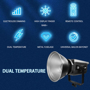 Éclairage vidéo LED <span class=keywords><strong>professionnel</strong></span> 2800-6800K 300W à lumière douce et faible bruit, monture Bowens, pour studio et diffusion en direct - Product Image 6