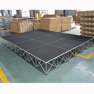 Plateforme de scène en aluminium, scène portable en bois pour événements et festivals - Product Image 1