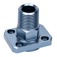 Connecteur à bride carrée en alliage d'aluminium usiné CNC, filetage externe, performance d'étanchéité métrique pour capteur d'équilibre de force