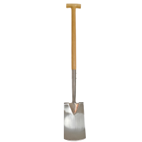 Pelle de jardin ergonomique en métal de qualité industrielle avec manche en bois, outil de jardinage de Chine