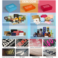 Boîtes d'emballage pour cosmétiques et bijoux portables, boîtes cadeaux personnalisées, boîtes d'expédition en carton ondulé durable mat/vernies avec poignée