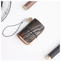 Carnet de poche ultra-mini en cuir cousu avec accessoires créatifs faits main en cuir de vachette et fonction mémo pour usage promotionnel