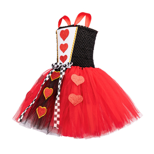 Costumes de films et de séries télévisées, nouvelle arrivée, robe tutu rouge <span class=keywords><strong>Reine</strong></span> des Cœurs, ensemble corset, filles, enfants, Halloween, costume de cosplay de fée - Product Image 3
