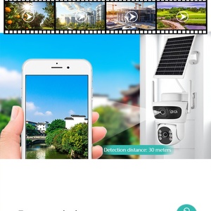 ICsee屋外4MP WiFiソーラー防犯カメラデュアルレンズワイヤレスPTZ <span class=keywords><strong>CCTV</strong></span>ナイトビジョン付きCMOSセンサーIP機能 - Product Image 5