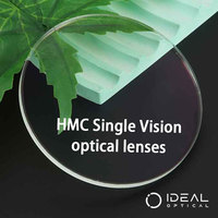 Lentilles de lunettes en résine HMC à vision simple en deux parties IDEAL Optical 1.56 CR39 70/65 mm Protection UV pour lunettes