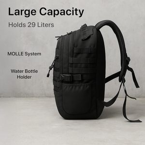 Sac à dos tactique multifonctionnel CP Camouflage pour ordinateur portable, petit sac à dos tactique de randonnée personnalisable pour hommes - Product Image 6