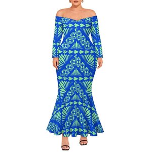 Nuovi arrivi <span class=keywords><strong>abito</strong></span> Sexy aderente di grandi dimensioni con personalizzazione gratuita Fiji Design tribale <span class=keywords><strong>abito</strong></span> a coda di pesce a maniche lunghe da donna - Product Image 2