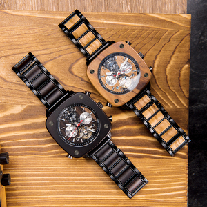 Quickshipment bobobird đồng hồ bằng gỗ người đàn ông Đồng hồ Chronograph cá nhân thương hiệu đồng hồ sang trọng phong cách OEM đồng hồ với lịch - Product Image 1