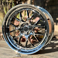 Jantes chromées polies à deux pièces à rebord profond 17 18 19 20 21 22 pouces 5X112 5X120 5X114.3 Jantes en alliage forgé pour voitures particulières BMW Audi
