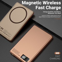 HYTO Batterie Externe Portable Magnétique Sans Fil Ultra Mince 5000 mAh en Alliage d'Aluminium pour iPhone