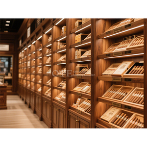 Custom Retail Cigar Store Interior Design Tobacco Cigarette Shop Wall <strong>Display</strong> Wooden Smoke Shop Furniture - Product Image 3