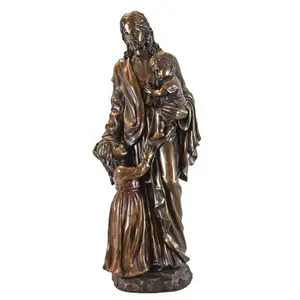 Modern bronze religious sculpture bronze brass jesus and child statue NTBS-376Y