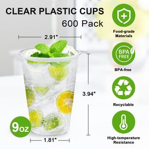 Gobelets à café et à crème glacée jetables biodégradables en PP PET écologiques, imprimés sur mesure, 12, 16, 20, 24 oz, avec couvercle transparent en plastique, anti-fuite - Product Image 2