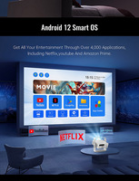 Mini Proyector LED Portátil 4K Android con WiFi y Bluetooth para Hogar Inteligente, Cine en Casa, Presentaciones Empresariales, Compatible con OEM y ODM