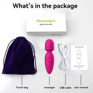 <span class=keywords><strong>Mini</strong></span> Vibrador Portátil de 10 Velocidades, Masajeador Tipo Varita AV, Silicona Recargable, Impermeable, Multivelocidad, Juguete Sexual para Mujeres - Product Image 6