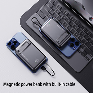 Batterie externe magnétique sans fil ultra-fine et portable, charge rapide PD20W, batterie Li-polymère avec charge solaire - Product Image 3
