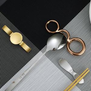 Stainless Steel Chopstick Rest Multipurpose Tableware Modern Design For Dining Utensil Holder Spoon Stand Pad Set - Product Image 2