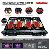 Nouvel amplificateur numérique 1U 4*1300W à succès – Système audio stéréo 4 canaux pour KTV, clubs et soirées – Amplificateur de puissance audio de classe D