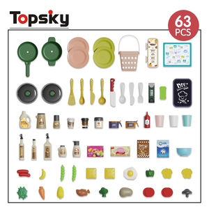 <span class=keywords><strong>Cuisine</strong></span> en plastique DIY éducative pour enfants, jeu de simulation, 63 pièces, jouets, jeu de rôle, jouets de <span class=keywords><strong>cuisine</strong></span> pour améliorer les compétences motrices des enfants - Product Image 2