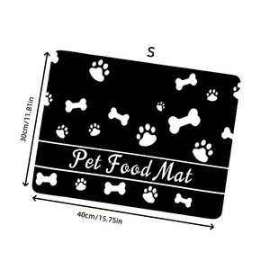 Tappetino per animali domestici personalizzabile Premium in gomma antiscivolo morbida e resistente facile da pulire e <span class=keywords><strong>lavabile</strong></span> per stuoia di alimentazione per animali domestici - Product Image 4