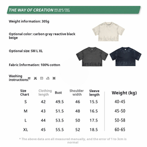 <span class=keywords><strong>T</strong></span>-<span class=keywords><strong>shirt</strong></span> da donna 100% cotone, lavorata a maglia, traspirante, a maniche corte, primavera/estate, stile Hip Hop, generazione Parigi, ad asciugatura rapida, effetto lavato - Product Image 4