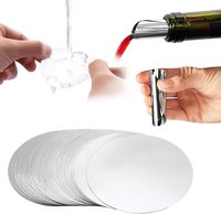 Disques verseurs en argent réutilisables, sans gouttes, fins en PET, bec verseur, bec verseur, disque de vin