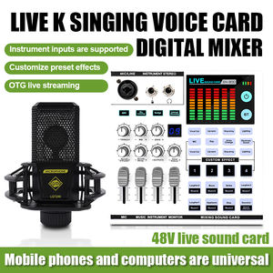 Mélangeur de diffusion de <span class=keywords><strong>studio</strong></span> professionnel et ensemble complet de microphone à condensateur filaire pour YouTube TikTok <span class=keywords><strong>Facebook</strong></span> - Product Image 2