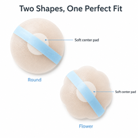 Cache-tétons en silicone couleur chair, auto-adhésifs, réutilisables, discrets et doux pour robes dos nu et sans bretelles