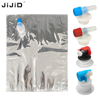 Sac aseptique JIJID de qualité alimentaire 1L 3L 5L 10L 20L avec valve distributeur, sac d'emballage BIB étanche pour vin, boissons, café