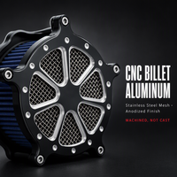 Nouveau kit de filtre d'admission d'air pour moto, haute performance, en aluminium CNC et acier inoxydable, pour motos V-Twin Cruiser, pièces personnalisées
