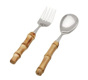 13PC Bất Tre Tự Nhiên Xử Lý <span class=keywords><strong>Flatware</strong></span> Handmade Thiết Lập Dao Kéo Với Salad Máy Chủ Ngã Ba Và Muỗng Đồ Dùng Nhà Bếp Thiết Lập - Product Image 5