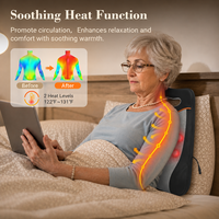 Coussin de massage électrique Shiatsu avec pétrissage, tapotement et chauffage, 6 billes, rechargeable 2200 mAh, pour le dos, la taille, le bureau, la maison, la voiture, OEM