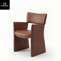 Fauteuil de salle à manger de style art contemporain, structure solide, chaise d'appoint rembourrée pour maison, villa, café, mobilier contractuel