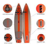 Tabla de Paddle Surf Inflable de Carreras con una Sola Aleta, Duradera, de 12 Pies, con Accesorios Premium, Venta al por Mayor