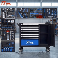 RTTOOL Armoire à outils 309 pièces pour garage automobile, bricolage, mécanicien, chariot à outils à 7 tiroirs