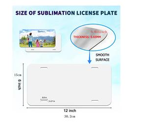 التسامي الحراري لوحة ترخيص سيارة فارغة الألومنيوم أربعة حفرة نقل الحرارة الطباعة مخصص ديكور المنزل علامة تحذير - Product Image 3
