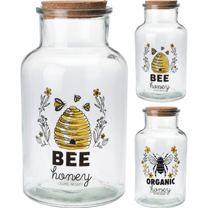 FRASCO DE VIDRIO SORTEADO CON TAPA DE 26 CM - Product Image 1