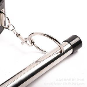 Bondage <b>strap</b> <b>buckle</b>, sexy leather <b>strap</b> lock, hand and foot restraint iron pipe, hand and foot binding, black SM alternative - Product Image 4
