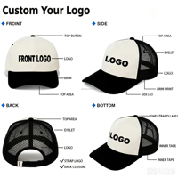 Topi Trucker Jaring Busa Custom Bordir Sablon Olahraga Baseball Hip Hop Jaring Bernapas Gorras Ajustadas