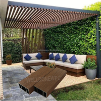 Profilé en bois composite en plastique durable d'usine WPC décoration murale extérieure de plafond Tube en bois WPC