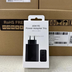 Adaptateur secteur 65W pour téléphone 3 Ports chargeur super rapide PD3.0 chargeur <span class=keywords><strong>de</strong></span> téléphone 65W PD adaptateur secteur <span class=keywords><strong>Trio</strong></span> pour Samsung - Product Image 3