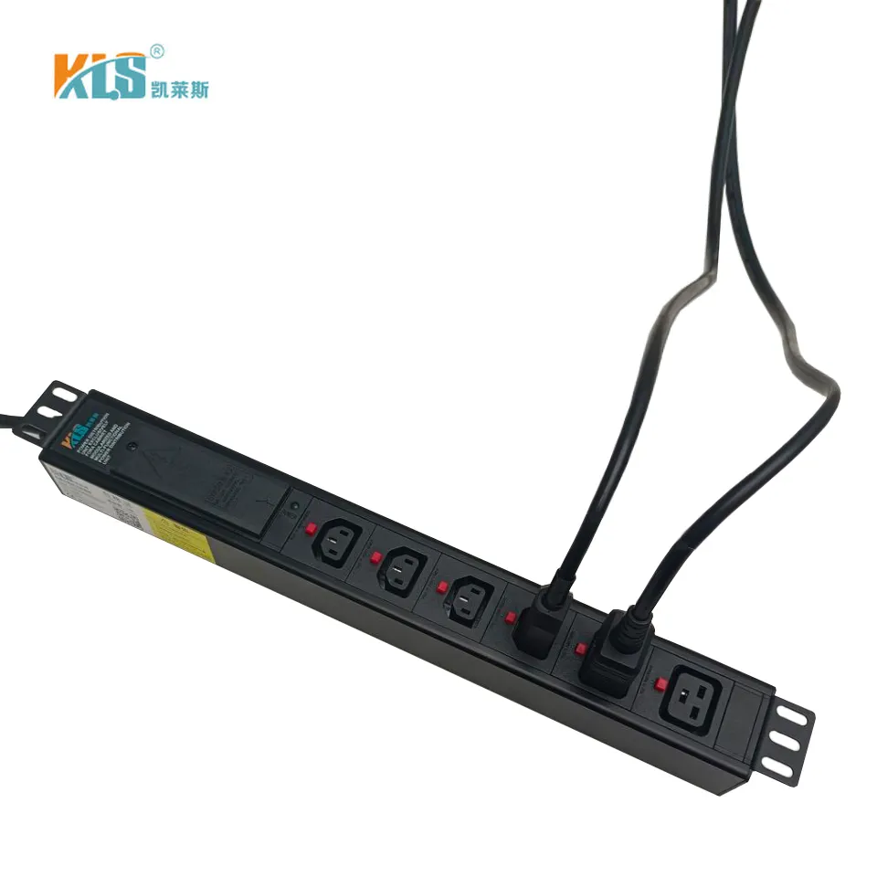 KLS 브랜드 110-250Vac 10A 4 비트 IEC320C13 2 비트 IEC320C19 출력 소켓 PDU 소켓