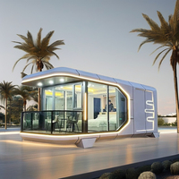 Capsule spatiale moderne de luxe en acier de 40 pieds, écologique et détachable, pour usage commercial, chambre, appartement, atelier, magasin
