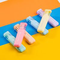 Stylo surligneur à pointe souple en plastique GF Factory Direct Sales, couleur macaron pastel, marqueur pour prise de notes, papeterie scolaire, ensemble fluorescent